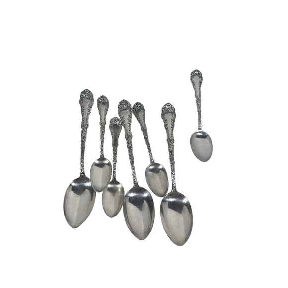 Vintage Rogers Bros XII (3) Serving Spoon & (4) Teaspoon Mixed Lot Of 7 - Picture 11 of 12